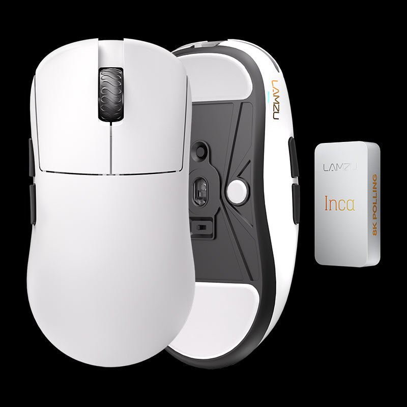 Mouse Gamer LAMZU Inca 8K Sem Fio White