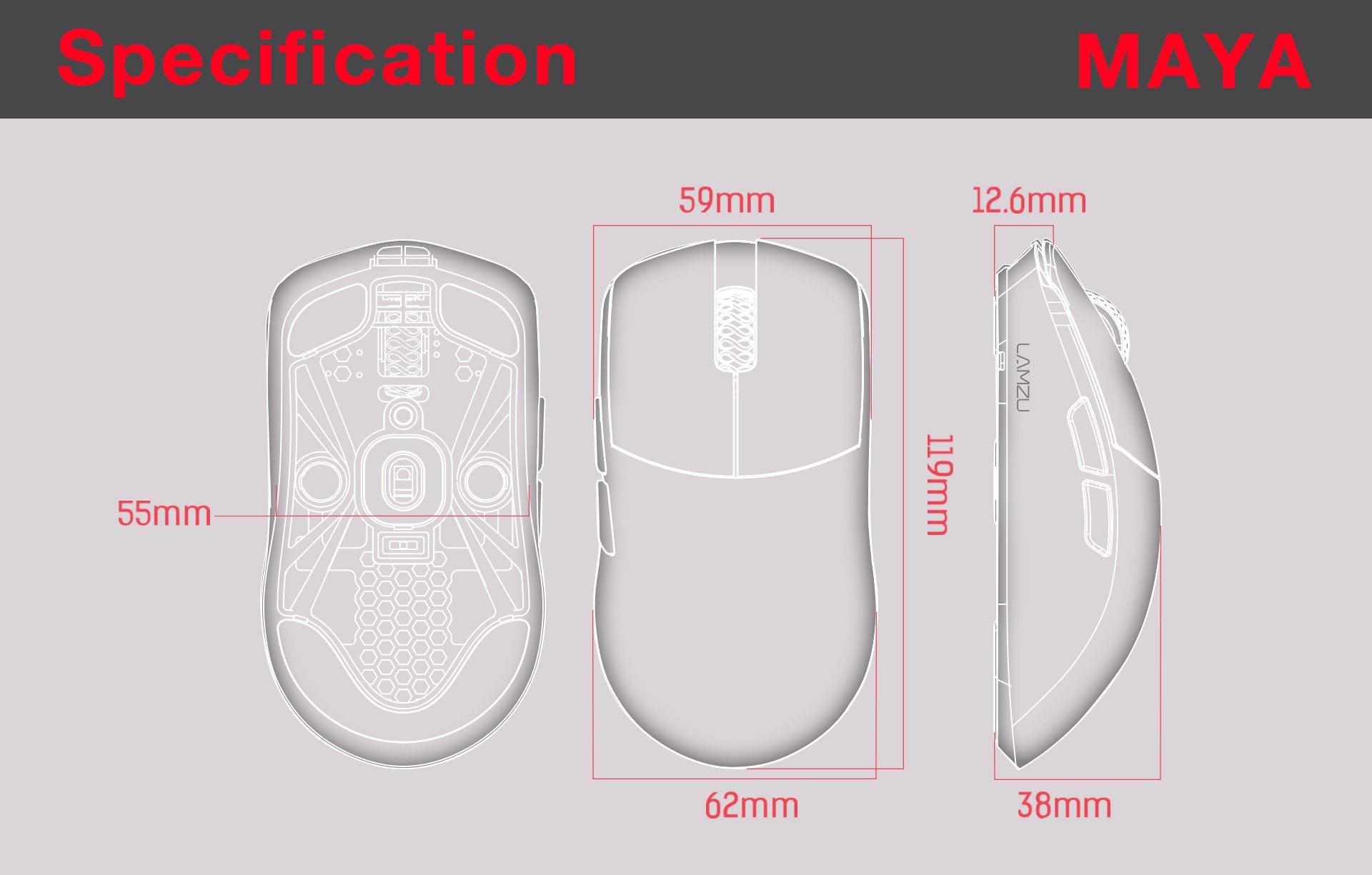 Lamzu Maya Wireless Gaming Mouse (4K Compatible) – Hobby Dynamics