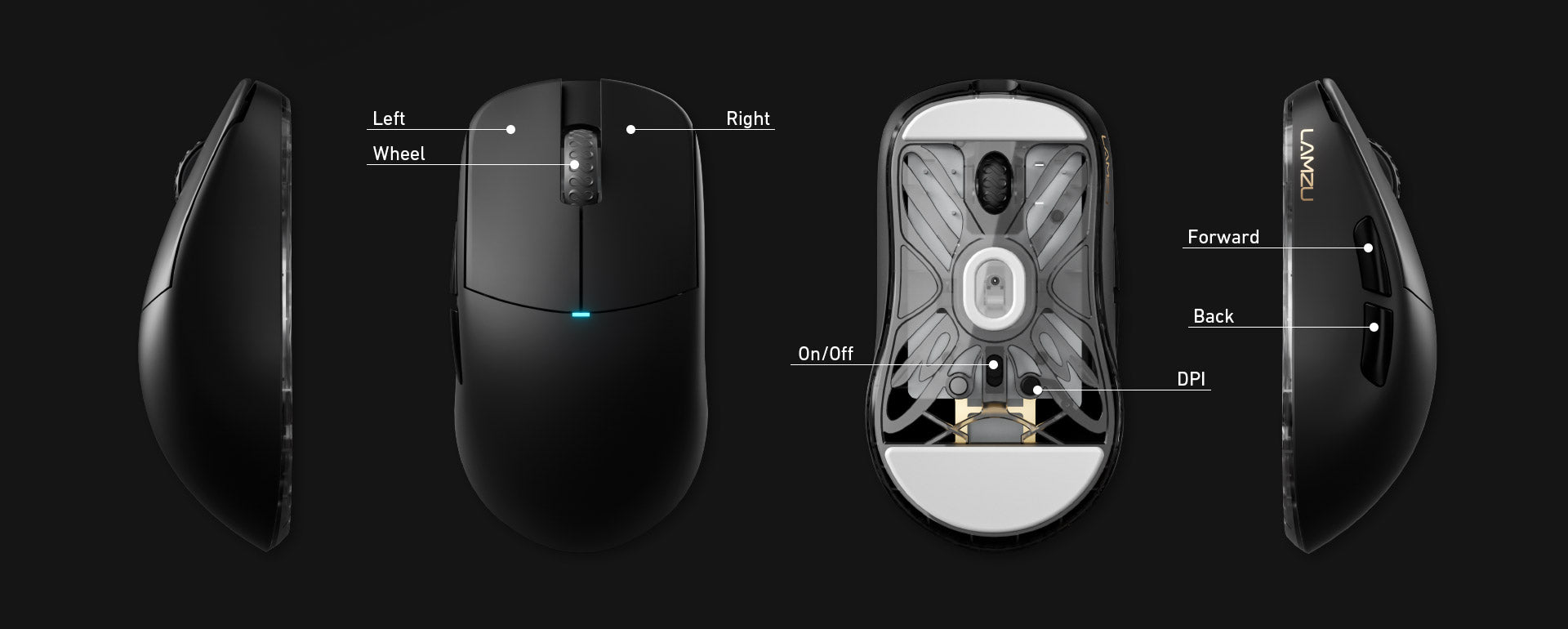 LAMZU ATLANTIS MINI 4K E-Sports Wireless Gaming Mouse 6